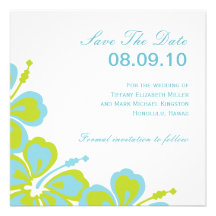 Hibiscus Delight, Save The Date, 08.09.10, For ... Invitations