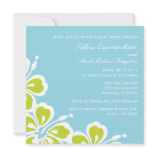 Hibiscus Delight Shower/Rehearsal Dinner Invite invitation