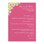 Hibiscus Delight Wedding Menu Card - Azalea - Personalized Invites