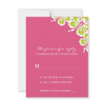 Hibiscus Delight Wedding RSVP Card - Azalea - Personalized Announcements