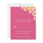 Hibiscus Delight Wedding RSVP Card - Azalea - Invitation
