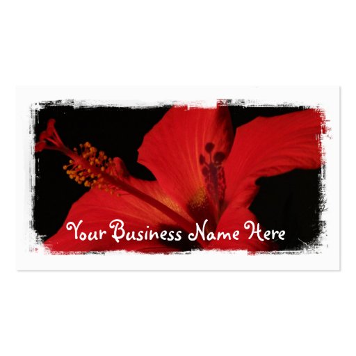 Hibiscus Detail Business Card Template (front side)