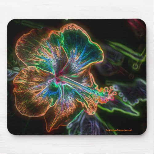 Hibiscus Digital Art Flower Photo Mousepad mousepad