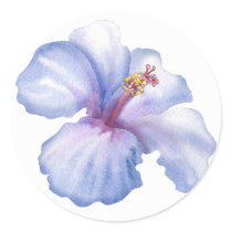 Hibiscus Dreams Envelope seals stickers