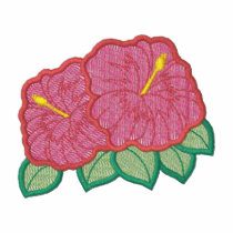 Hibiscus embroidered shirts