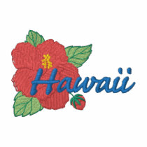 Hibiscus embroidered shirts