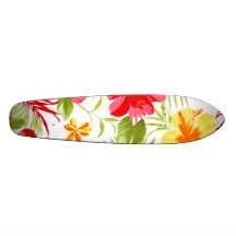 Hibiscus Floral Fiesta Skateboard Skate Decks