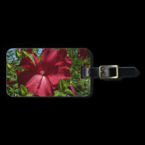 Hibiscus Flower and Blue Sky Luggage Tag luggage tags