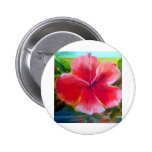 Hibiscus Flower Art buttons