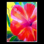 Hibiscus Flower Art postcards