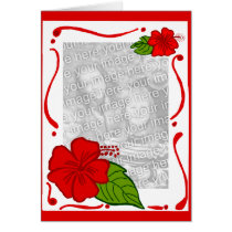 Hibiscus flower frame cards