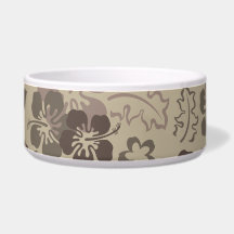 Hibiscus Flower Pattern Dog Pet Bowl Dog Bowl