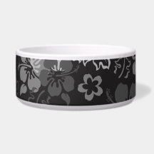 Hibiscus Flower Pattern Dog Pet Bowl Dog Water Bowl