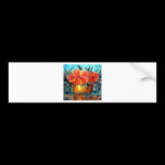 Hibiscus Flower Pot Art bumper stickers