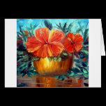 Hibiscus Flower Pot Art cards