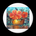 Hibiscus Flower Pot Art magnets
