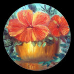 Hibiscus Flower Pot Art stickers
