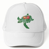 Hibiscus flower sea turtle hat