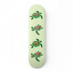 Hibiscus flower sea turtle skateboard