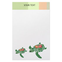 Hibiscus flower sea turtle, stationary stationery by marcya7 Hibiscus flower sea turtle, stationary stationery