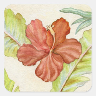 Hawaiian Flower Stickers 