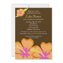 Hibiscus Flower Tropical 5x7 Bridal Shower Invite