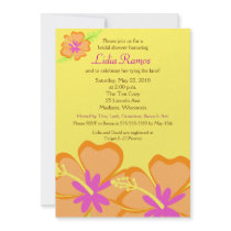 Hibiscus Flower Tropical 5x7 Bridal Shower Invite
