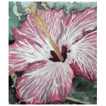 hibiscus flower watercolor painting art gift t-shirts