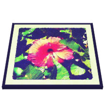 HIBISCUS FLOWER Wrapped Canvas Print