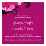 Hibiscus Fuchsia Wedding Rehearsal Dinner Invites