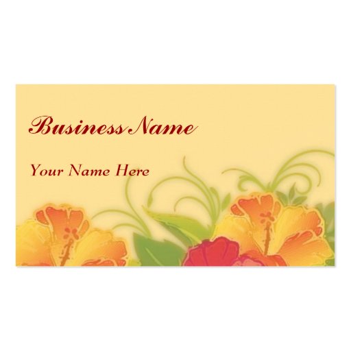 hibiscus garden ~ bc business card templates (front side)