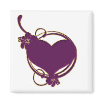 Hibiscus heart magnets