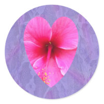 Hibiscus Heart stickers by SeaAngel Hibiscus Heart stickers