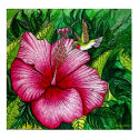 Hibiscus Hummingbird Print by Floral_Dreamsnet Hibiscus Hummingbird Print