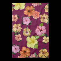 Hibiscus kitchen towels