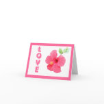 Hibiscus Love Customizable Greeting Card