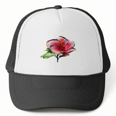 Hibiscus Night Fire Trucker Hats by SusanSavad