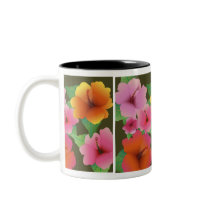 Hibiscus Panels Mug mugs