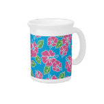 Hibiscus Pink Blue Drink Pitchers