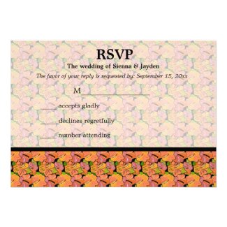 Hibiscus RSVP theme Personalized Invite
