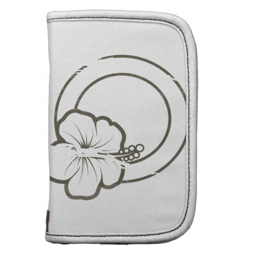 Hibiscus rubber stamp folio planners