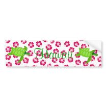 hibiscus-Sea Turtle Hawaii - Customized bumper stickers by Just2Cute hibiscus-Sea Turtle Hawaii - Customized bumper stickers