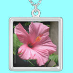 Hibiscus Sterling Silver Necklace necklaces