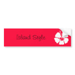 Hibiscus style aloha flower bumper stickers