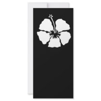 Hibiscus style aloha flower full color rack card