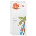 Hibiscus Surfboard Personalized Rack Card