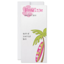Hibiscus Surfboard Rack Card Template