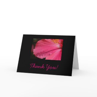 Hibiscus Thank You Card card