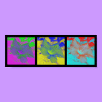 Hibiscus triptych - canvas posters by Horseshoes3 Hibiscus triptych - canvas posters