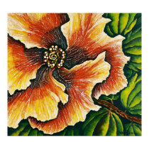 "Hibiscus Twirl" posters by Ellis_Art_Works "Hibiscus Twirl" posters